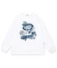 ESCAPEFROM Skateboarder Friends Print Long Sleeve White