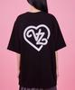 Bajal Vz Line Heart Short Sleeve T-Shirt (2 Colors)