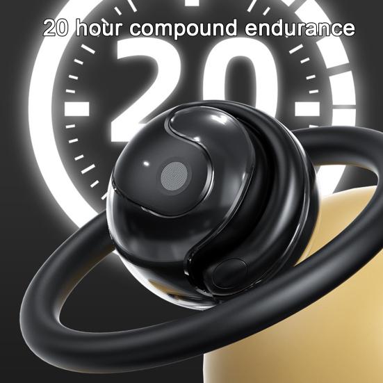 1 Set Bluetooth-compatible Earphones with Silicone Hanging Strap Wireless Earbuds Waterproof Stereo