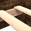 Bed Frame without Mattress Smoked Oak Finish 100 x 200 cm Engineered Wood