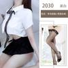 Sex Underwear Sexy Perspective College White Shirt Bow British Pleated Skirt Free
