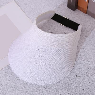 Visiera Parasole Estiva in Tessuto Intrecciato Cappello Regolabile a Tesa Larga Protezione UV Traspirante Pieghevole Uomo Donna Outdoor Spiaggia Ciclismo Pesca Cappello a Tesa Larga