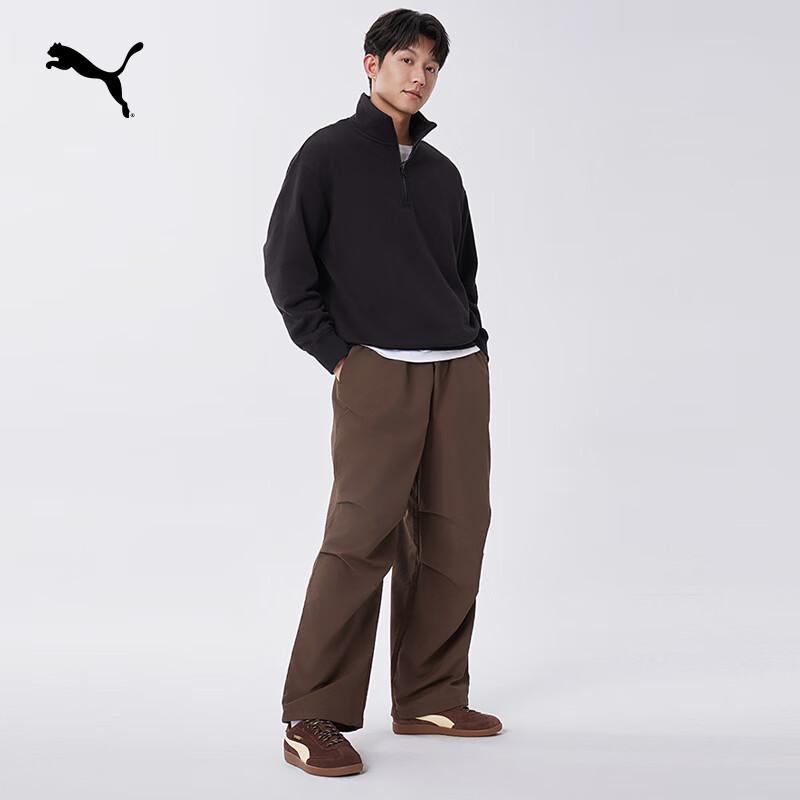 PUMA Unisex Fleece-Lined Half-Zip Stand Collar Sweatshirt