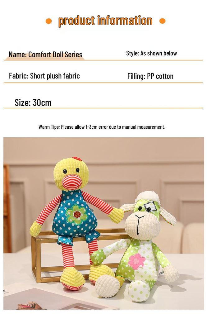 Clown Series Calf Plush Baby Soothing Sleep Doll Gift for Girls
