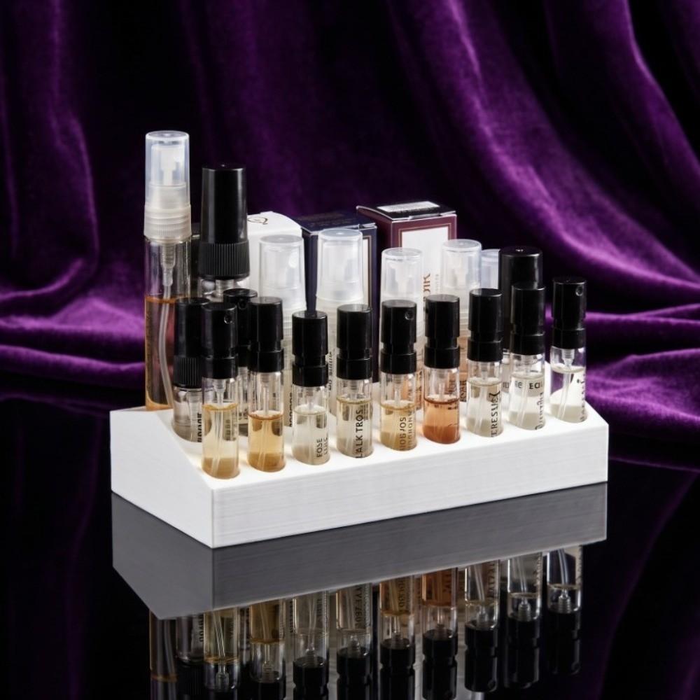 Multi-Grid Mini Fragrance Vial Display Storage Rack for Mini Bottles
