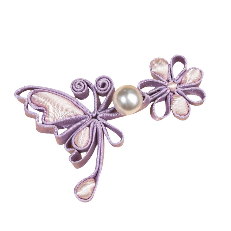 Satins Fabric Butterfly Knot Button Ideal For Wedding Dress And Clothing Embellishment
