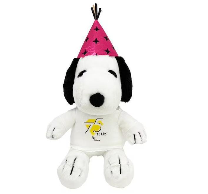 PEANUTS Snoopy Plush Doll 75th Anniversary Series Party Hat Snoopy Japan NEW