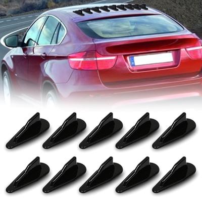 10pcs/set Car Roof Diffuser Fish Fin Set Universal Car Roof Fish Fin Spoiler Wing Kit Rear Roof Spikes Air Vortex