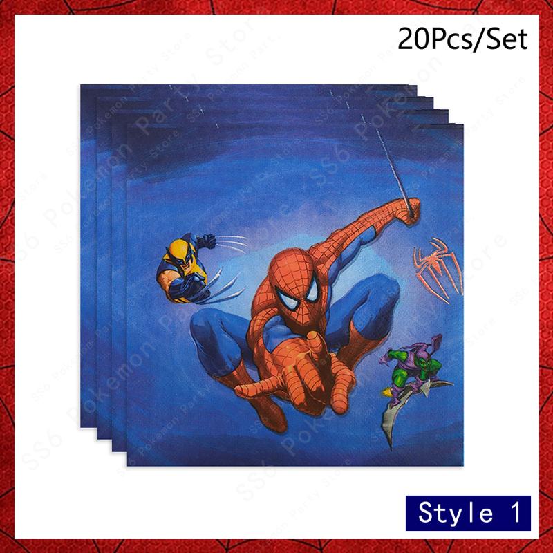 Spiderman Birthday Party Decor Itemations Disposable Tableware Plate Cup Napkins Bags Spidey Party Birthday Decor Itemation Supplies Set