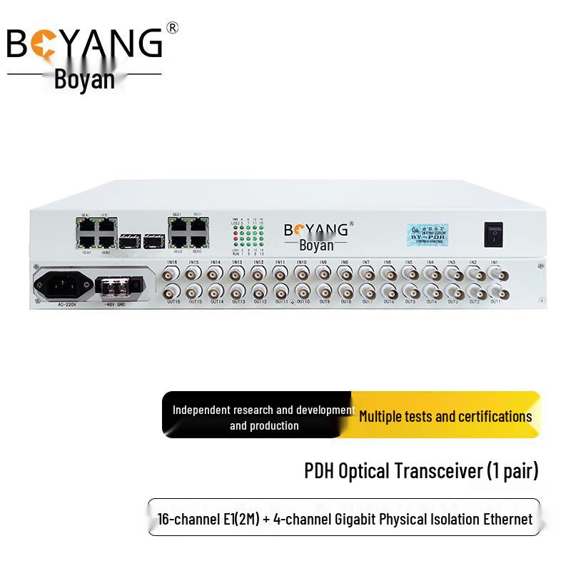 BOYANG PDH Optical Transceiver with 16E1 and 4GE Ports