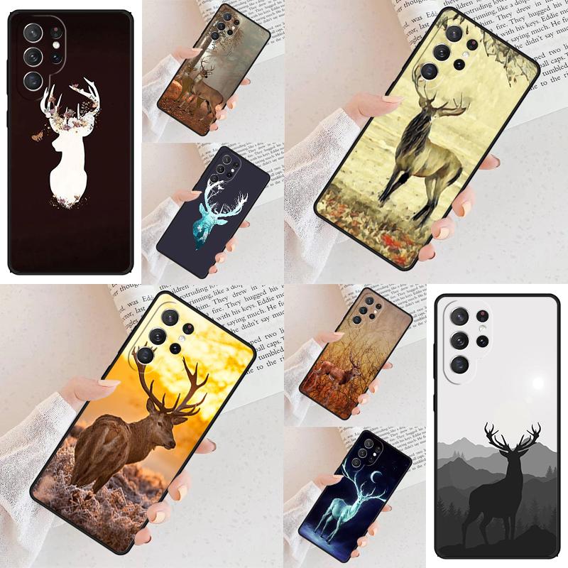 Animal Deer Art Cell Phone Case for Samsung Galaxy S26 Ultra S25 S24 S23 S22 S21 S20 Note10 Cover