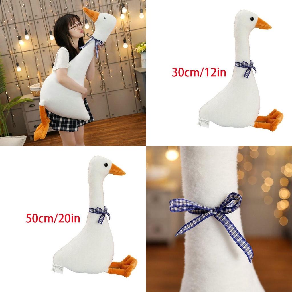 White Goose Pillow Plush Toy Adorable Sleeping Pillow Soft And Cuddly Stuffed Doll For Kids