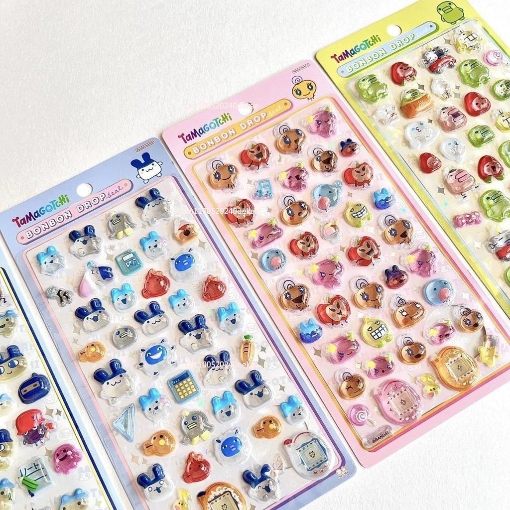 For Tamagotchi Stickers 3D Embossed Texture Cartoon Decorative Sticker Versatile DIY Nostalgic Digital Pet Theme Decoration