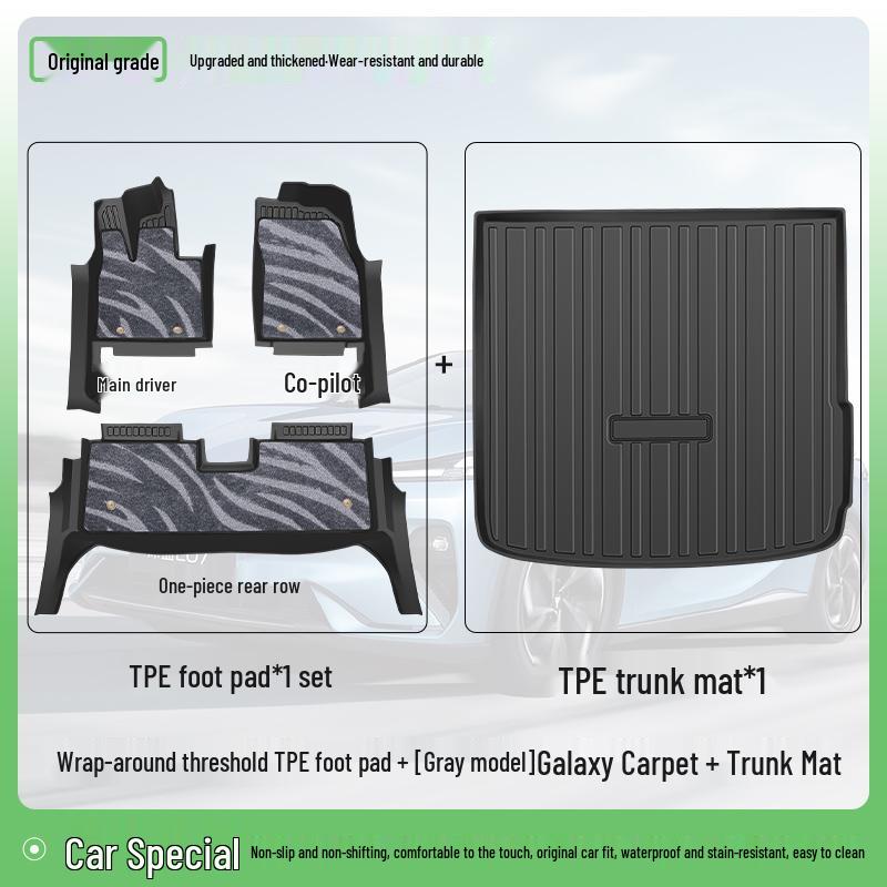 Full Coverage TPE Floor Mats for 26 BYD Song PRO Models - Custom Car Carpet Accessories