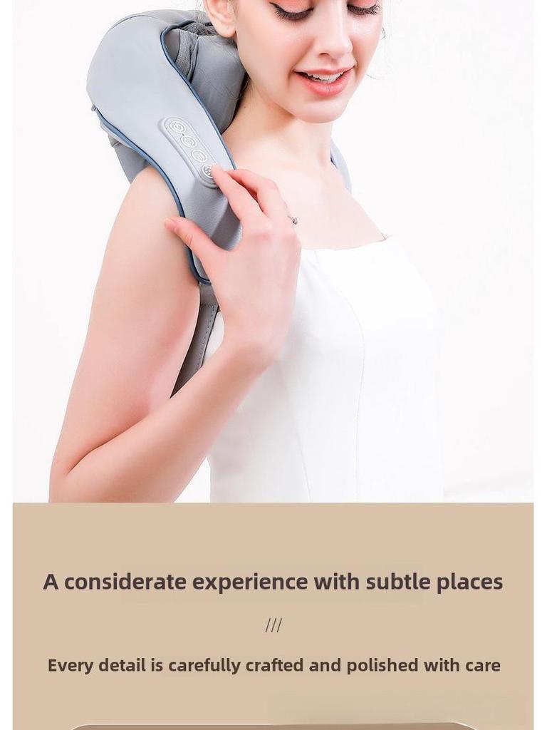 Xale massageador cervical e trapézio portátil recarregável para pressionar e amassar