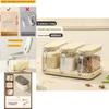 Glass Salt Dispenser Jar With Sealed Lid For Kitchen Storage And Seasoning