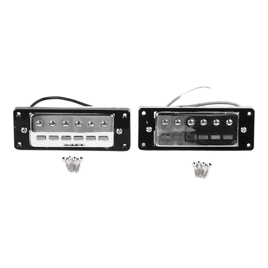 2 Stück Elektrische Gitarre Humbucker Tonabnehmer Hohe Empfindlichkeit Metall 6-Saiten Elektrischer Bass Tonabnehmer
