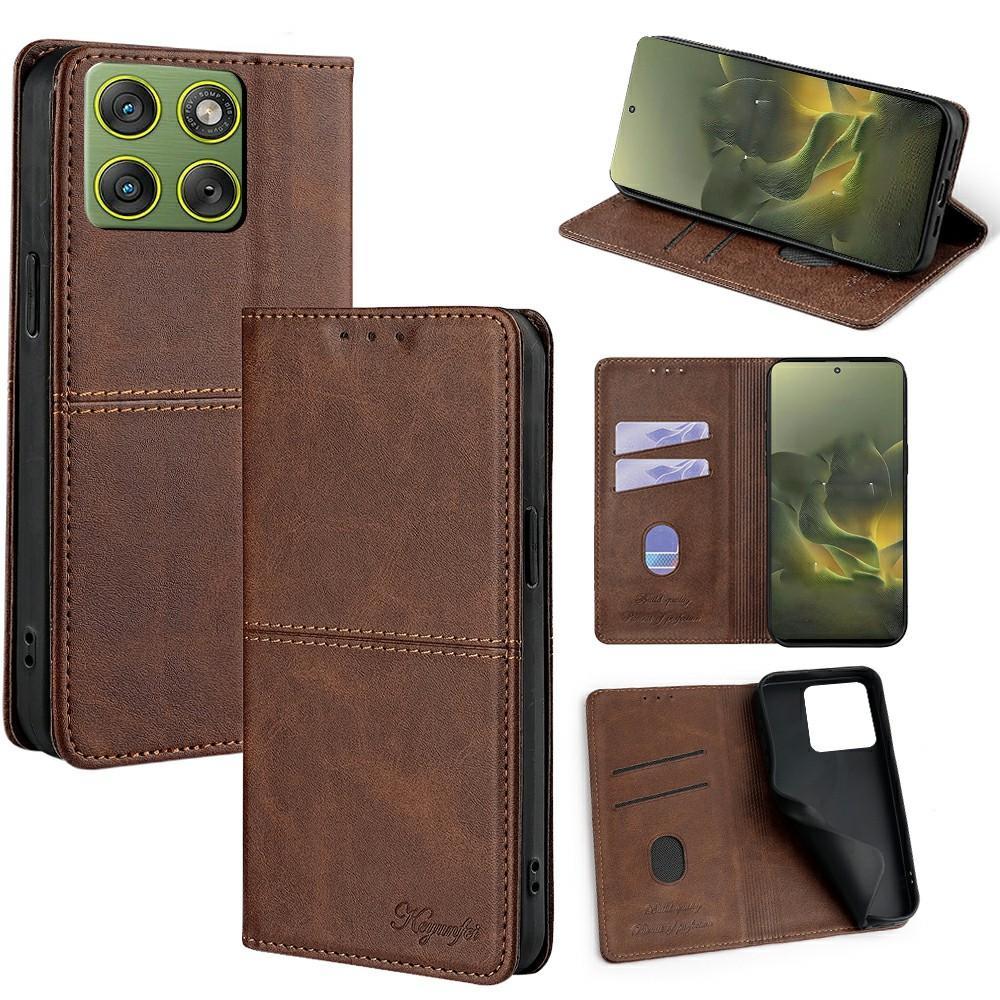 For Motorola Edge 70 5G Case Card Slots Cowhide Texture Phone Leather Cover