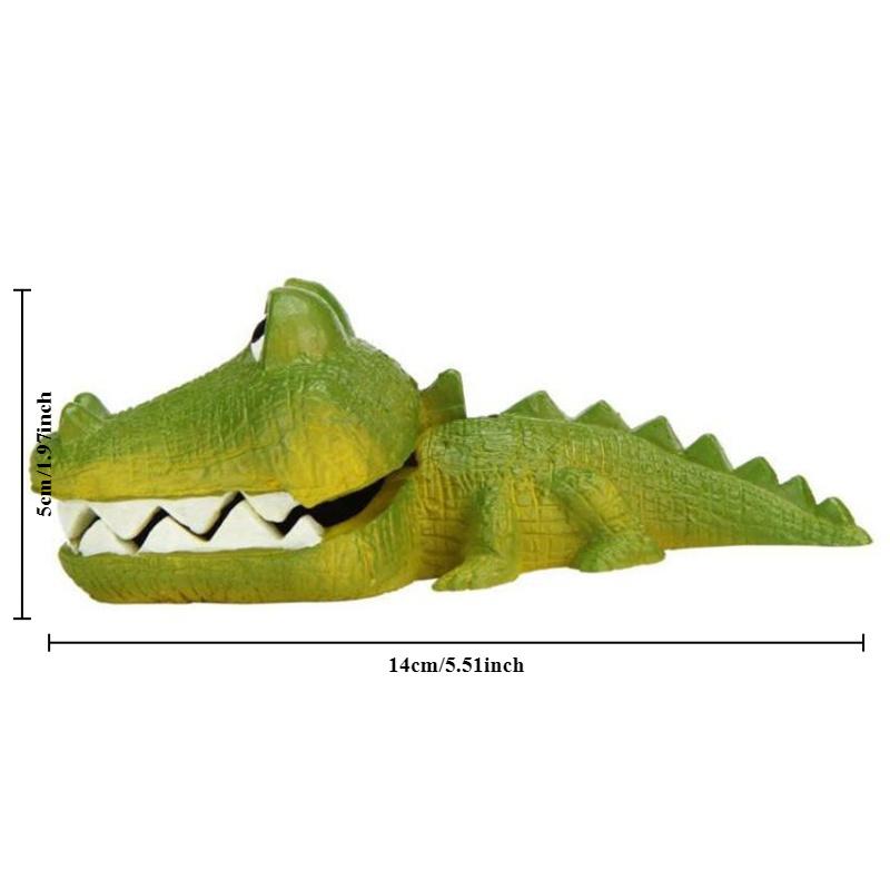 Aquaruim Fake Simulation Crocodile Ornaments Decorations Fish Tank Green Decor Bubble Crocodile Can Connect Air Aerator
