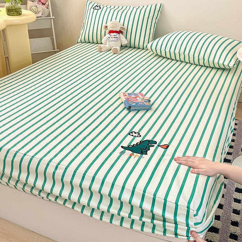 Summer Cotton Thick Mattress Cover Bedding Set Cartoon Bed Sheets For Kids 3 Piece All Cotton Bedspread Comfortable Bed Sheet Set