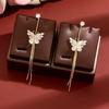 Elegant Crystal Zirconia Butterfly Tassel Earrings - Luxurious, Eco-Friendly Dangles for Women