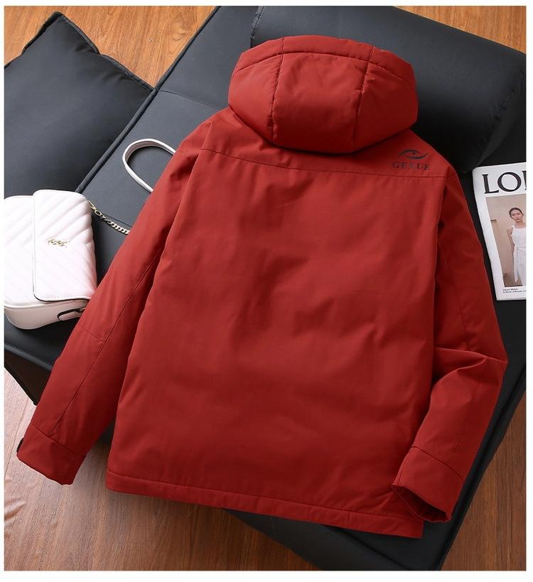 Outdoor Unisex Thick Hooded Warm Cotton-padded Jacket