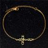 Gold English Letter Stainless Steel Bracelet Light Luxury High-End Cross Style Fashion Jewelry