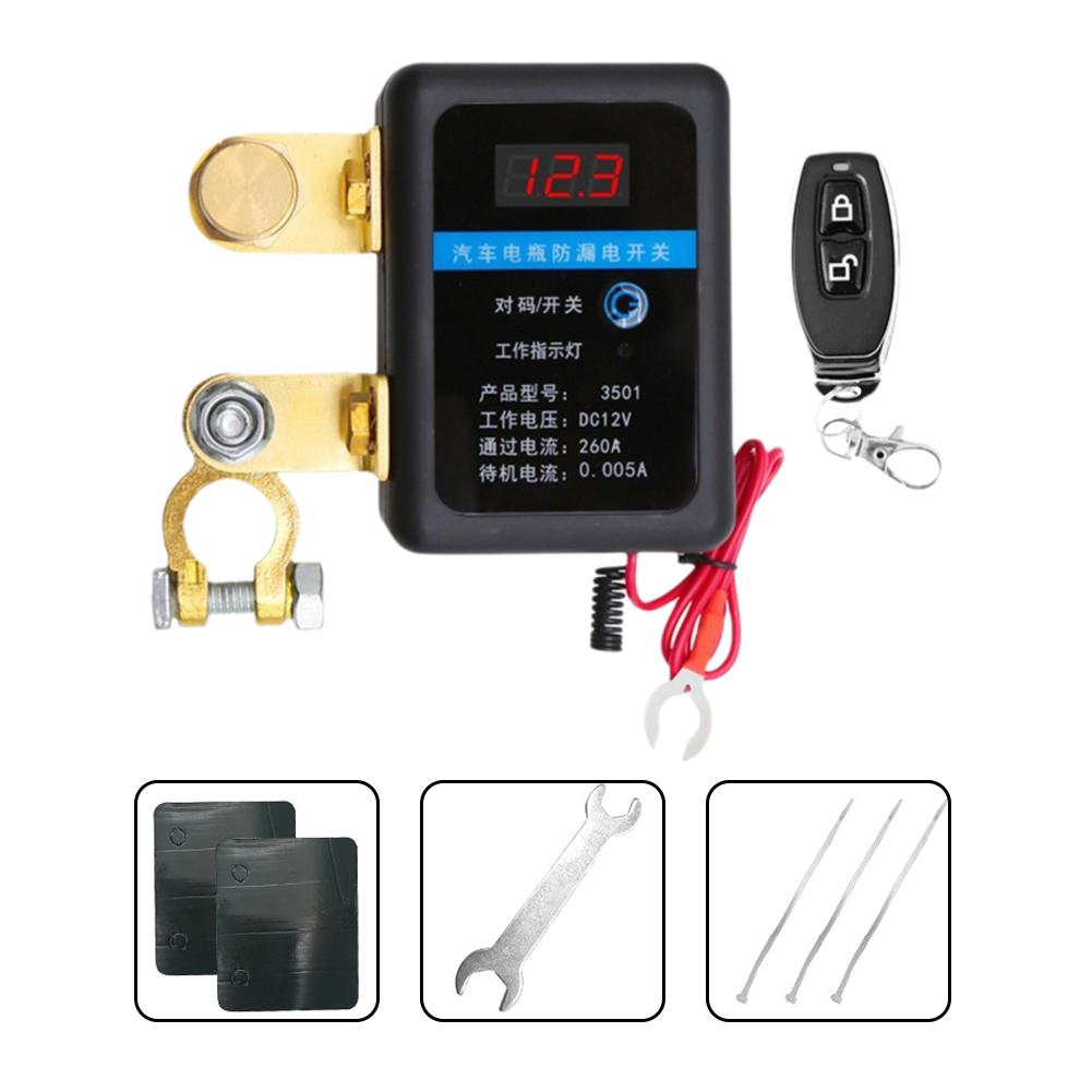 12V Car Battery Anti-Leakage Power-Off Switch Intelligent Remote Control Pure Copper Knife Circuit Breaker Vehicle Safety Access One remote control