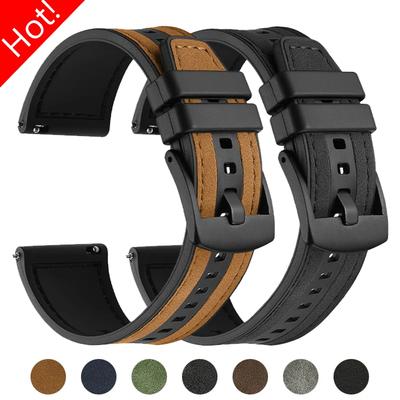 22mm Δερμάτινο Σιλικονούχο Λουράκι για Huawei Watch GT5 5Pro GT4 46mm Ανταλλακτικό Βραχιόλι για Samsung Galaxy Watch 3 45mm Gear S3 46mm