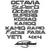 AAABU1 Kovový znak pro styling auta Jasně černý odznak Pro Laurin & Klement 4x4 Yeti Octavia Superb Fabia Kamiq Karoq Kodiaq Rapid