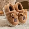 Bag heel cotton slippers home autumn and winter cartoon rabbit ears couple indoor cotton mop velvet warm platform shoes