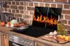 PLACA PROTECTORA DE CRISTAL PARA COCINA 75x52 FUEGO