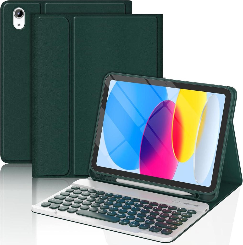 Redmi Pad 2 Tablet Case with Detachable Bluetooth Keyboard, Pen Slot, Round Cap, and Bluetooth Mouse