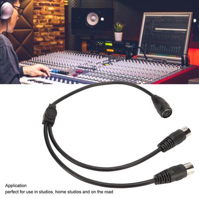 Flexible Sound Connecting Cable Plug and Play DIN 5 Pin Y Splitter Sound Equipment
