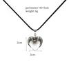 Creative Simple Transparent Heart-shaped Pendant Black Wax Thread Necklace for Women Men Friend Personality Trendy Jewelry Gifts
