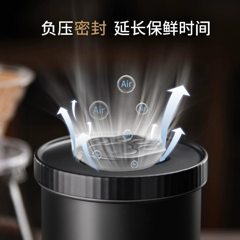 Circle Joy Coffee Bean Storage Jar Coffee Powder Sealed Jar Stainless Steel One-way Exhaust Storage Jar