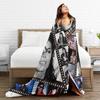 The King of Pop MJ Blankets Velvet Textile Decor Multi-function Super Warm Throw Blankets for Sofa Office Plush Thin Quilt