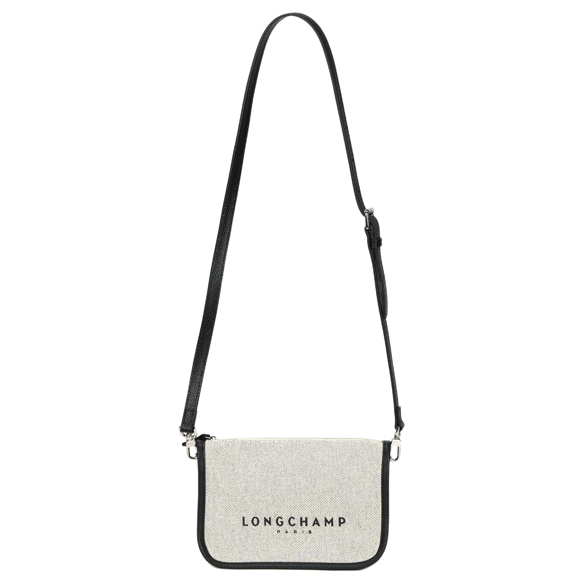 

Longchamp Zipper Closure Brand Logo Fabric Shoulder Bag Small Women shoulder bag Ivory 10301HSG037 Basic Set (Bag)