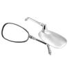 2Pcs Motorcycle Motorbike Modified Rearview Mirror Chrome Rear View Side Mirrors