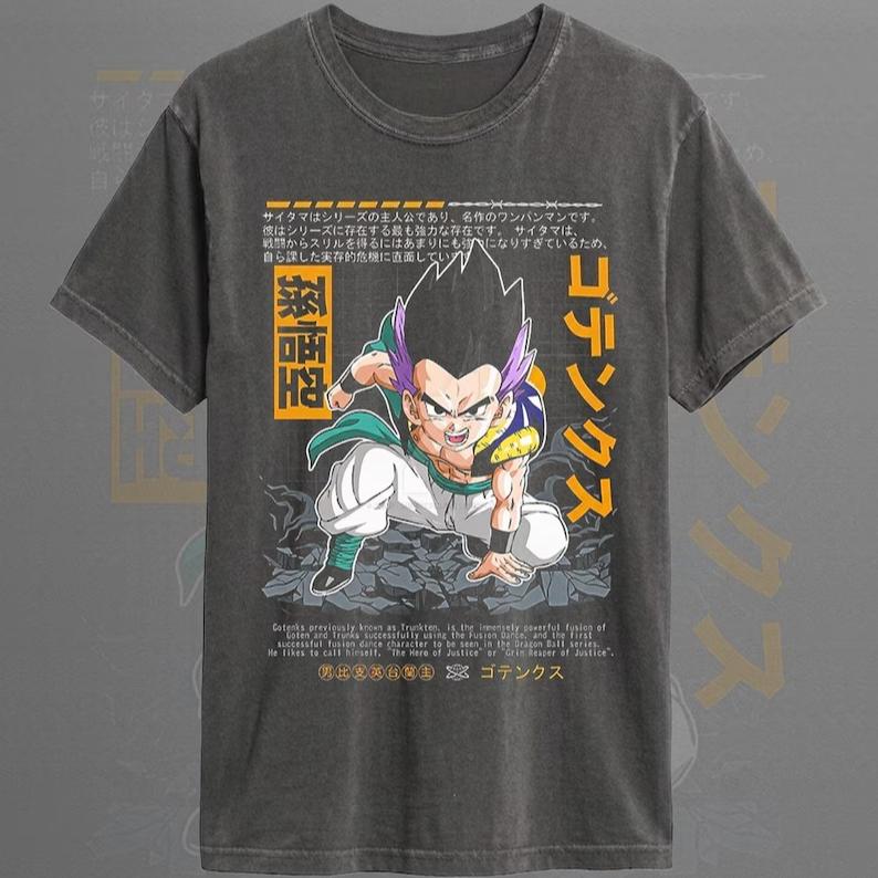 Dragon Ball Z Baskılı Kısa Kollu Pamuklu Tişört Son Goku Vegeta Unisex Kadın Kıyafetleri Harajuku Yk Tişört Vintage Günlük Tişört Üstler