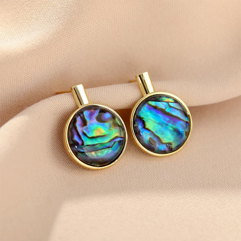 Meier Earrings and necklaces, women s abalone earrings, niche style elegant palace style medieval earrings, trendy