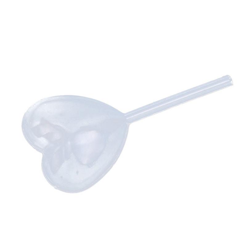 50 Pcs Heart Shaped Creative Plastic Dropper Cream Transfer Straws