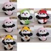 Lovable Tiny Plush Panda Backpack Keychain Colorful Cute Stuffed Toy Charm