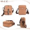 Creare Kiki Men's Vertical Shoulder Bag, B5 Size, Lightweight, Made In Japan, Japanese Style, Persimmon Tannin Dyed Canvas Bag, Multi-Function Pocket
