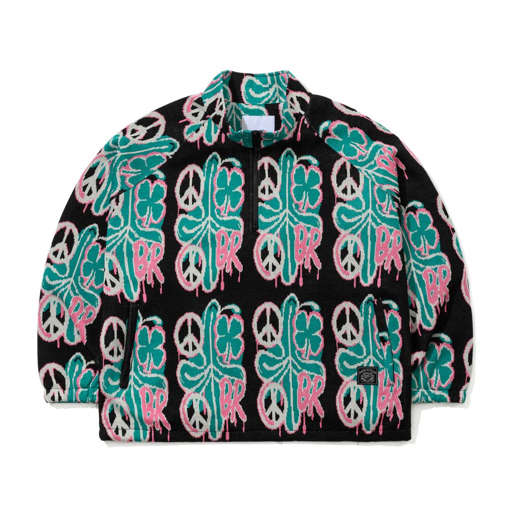 Bsrabbit Piece Br Jacquard Anorak Jacket Black