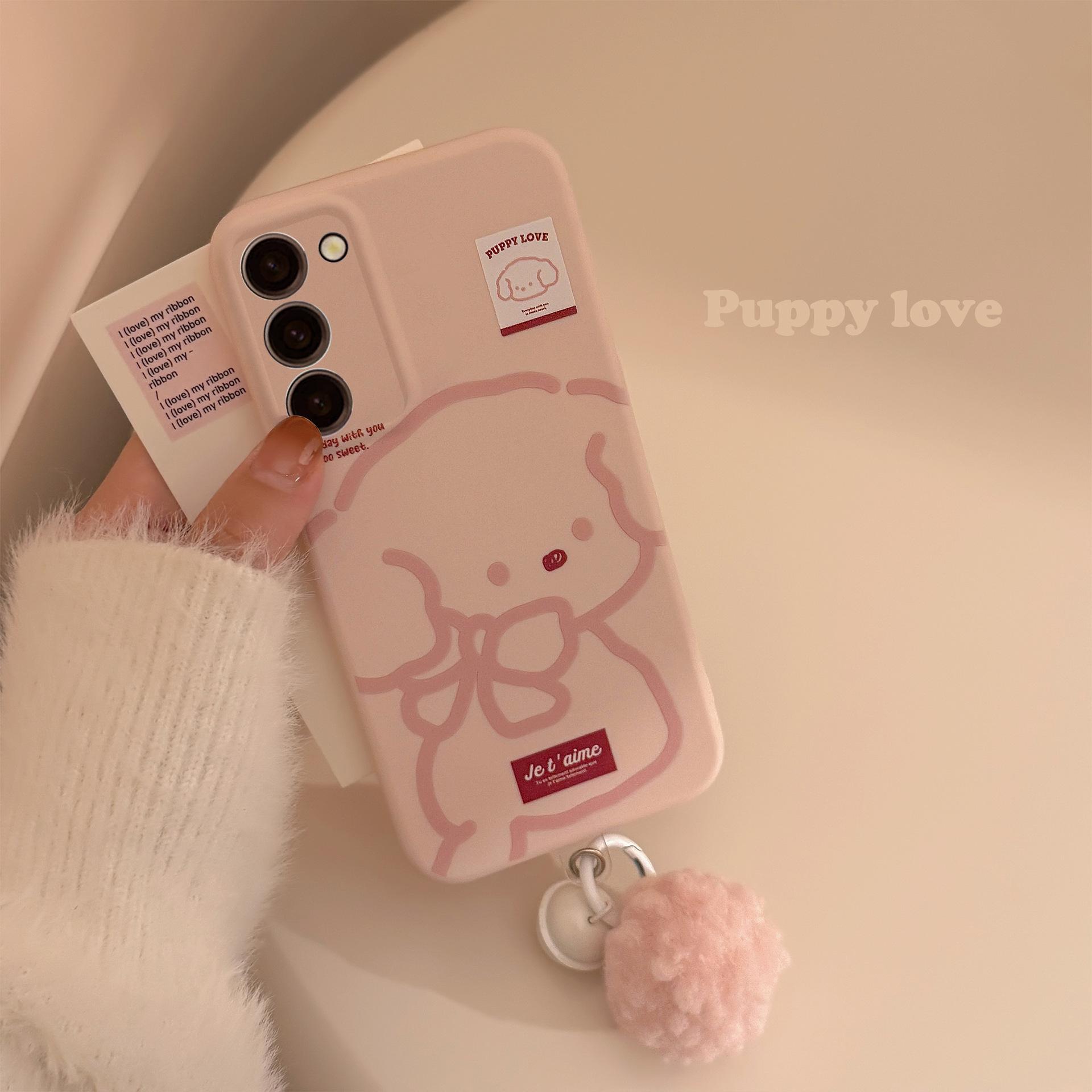 

Корейский чехол для телефона Samsung Galaxy A54 A13 A12 A14 S24 S23 S22 Ultra S22 Plus A53 A23 A21S S24+ мультяшный милый песик жесткий противоударный чехол для телефона из ПК S23ultra