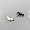 1Pc Exquisite White Horse Brooch for Men and Women, Dark Horse Cute Animal Alloy Brooch, Cartoon Accessories