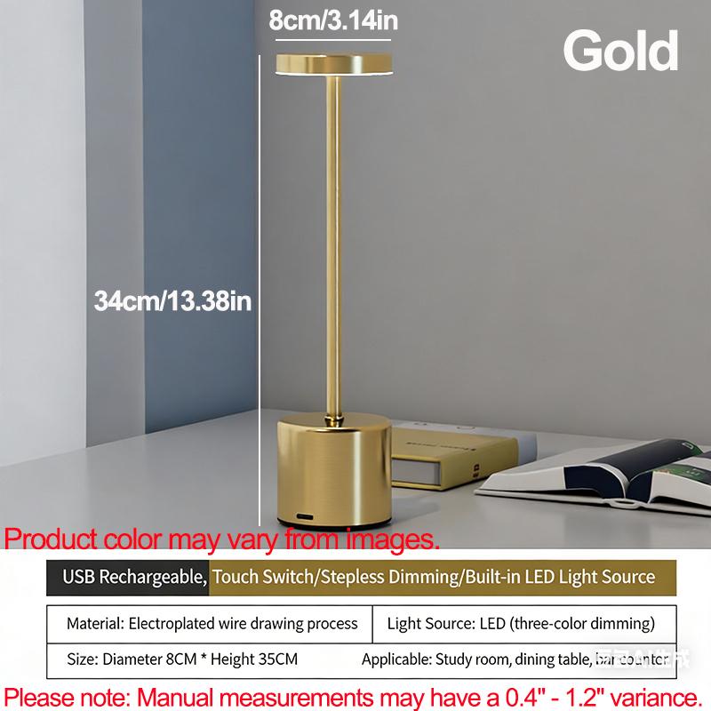 Wierless Simple Charging LED Desk Lamp restaurant Bar Table Lamp Dimming Atmosphere Retro Portable Charging Touch USB Read Lamp