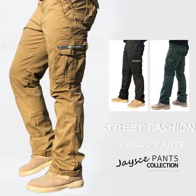 JAYSCE Herrenmode Arbeitshose Outdoor Verschleißfeste Bergsteigerhose Arbeitskleidung Street Fashion Cargohose Armeehose