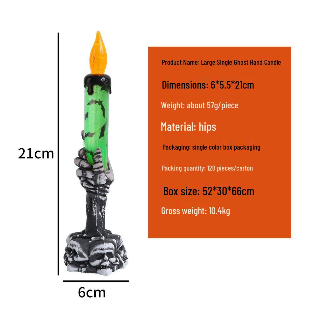 Halloween LED Ghost Hand Skull Candle Lamp Decoration